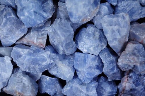 Fantasia Blue Calcite Rough Stones 1 lb AAA Grade