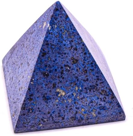 60mm Rich Blue Dumortierite Carved Pyramid Polished Crystal Mineral Specimen - Peru