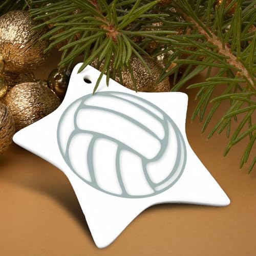 GRAPHICS AND MORE Star-Shaped Porcelain Christmas Tree Ornament - 31 Diameter