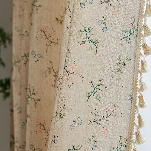 Floral Boho Curtains 59 x 87 Cotton Blend Panel