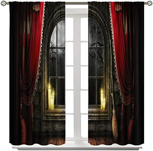Gothic Curtains Retro Pattern 2 Panel Set 52 X 84