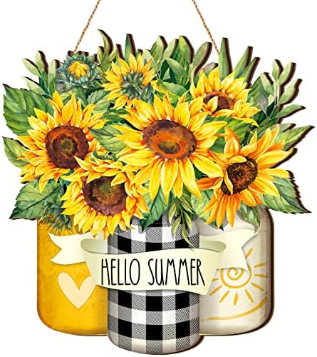 Karenhi Sunflower Welcome Summer Decor Sign