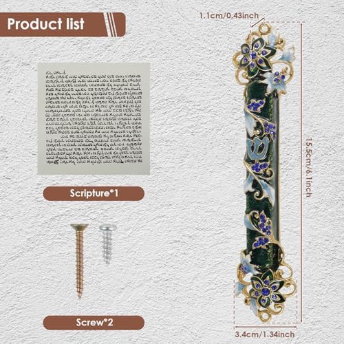 Hand Painted Mezuzah Zinc Alloy Enamel Decorative Mezuzah