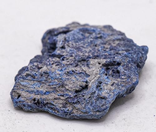 60ct 38mm Blue Azurite with Malachite Inclusions Rough Slice Natural Gemstone
