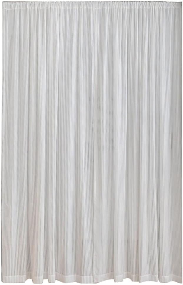 White Semi Sheer French Door Curtains 2 Pieces