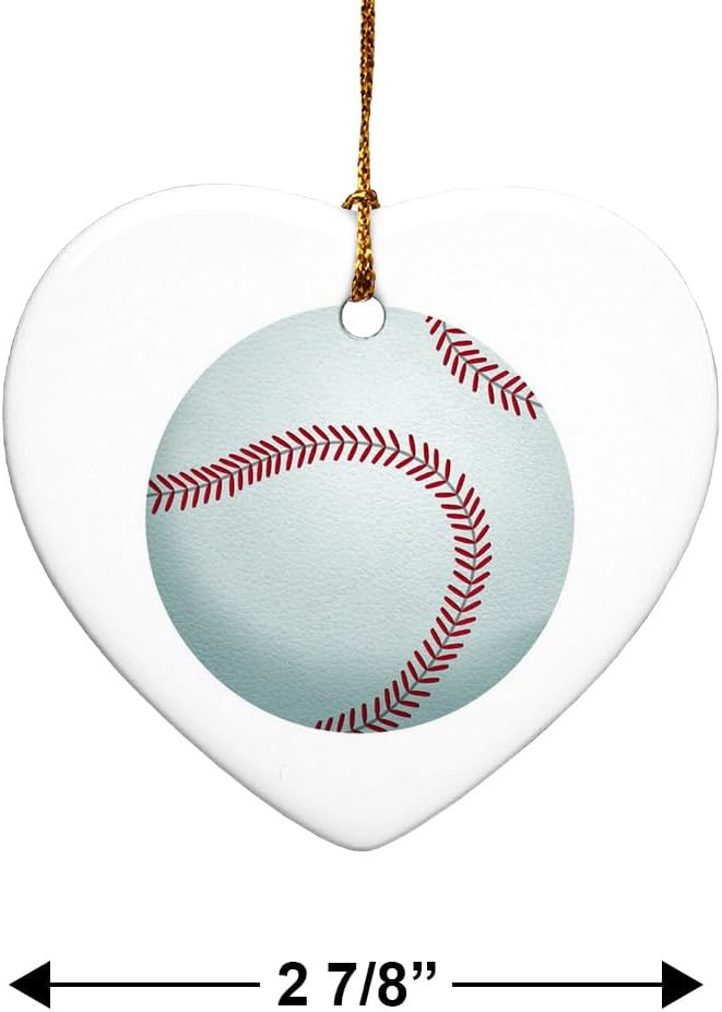 Graphics More Heart-Shaped Porcelain Christmas Ornament 28 Inch