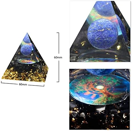 SUNYIK Crystal Orgone Pyramid with Sphere Ball