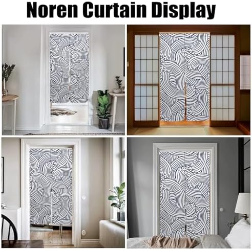 Japanese Style Noren Door Curtain Pink 34x60 Inch