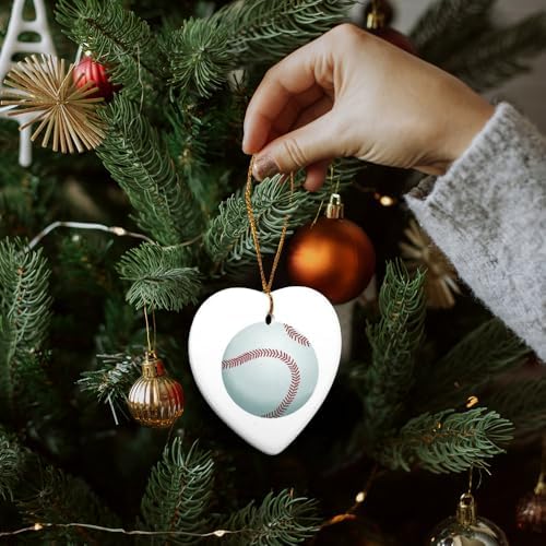 Graphics More Heart-Shaped Porcelain Christmas Ornament 28 Inch
