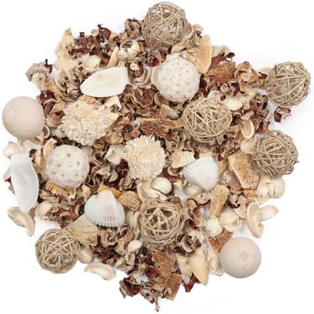 Decorative Natural Potpourri Mix with Seashells and Rattan
