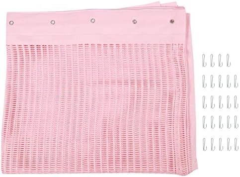TFCFL 12ft x 8ft Privacy Curtain with Mesh Top and 24 Hooks