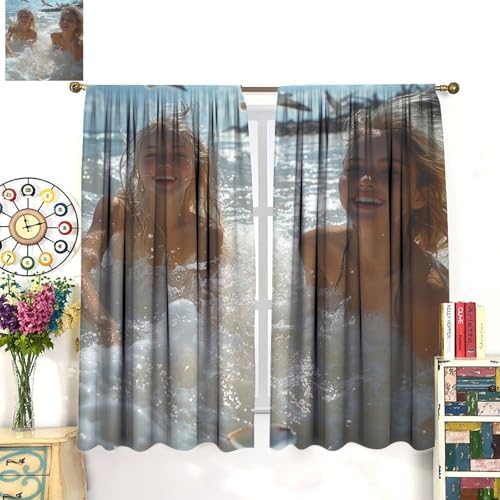 Custom Curtains Set of 2 Panels Blackout Thermal Insulated Noise Reduction