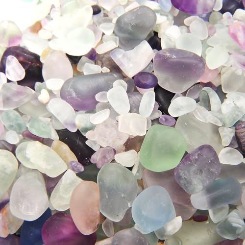 Fluorite Tumbled Chips Stone 1 Pound Blue