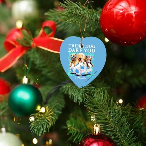 GRAPHICS MORE Heart-Shaped Porcelain Soccer Ball Ornament - 28