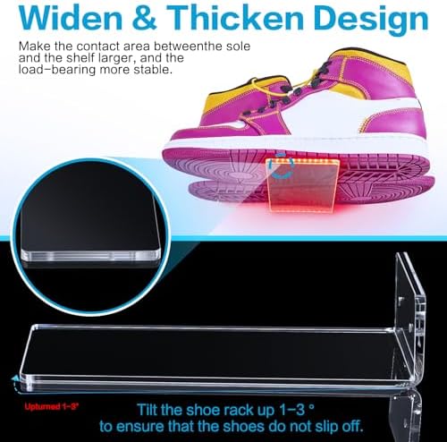 Dilibra Set of 6 Floating Shoe Display Shelf with Lights