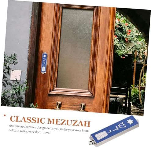 Jewish Mezuzah Scroll Case with Hebrew Words