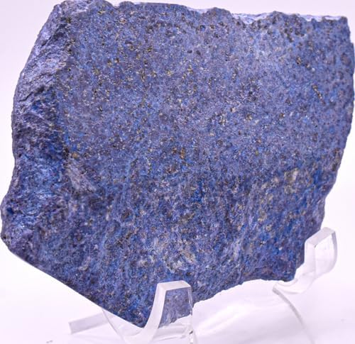 38 Inch Blue Dumortierite Carved Slab Natural Stone Decor