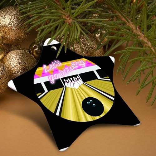 Graphics More Star-Shaped Porcelain Christmas Tree Ornament - 31 Diameter