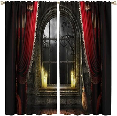 Gothic Curtains Retro Pattern 2 Panel Set 52 X 84