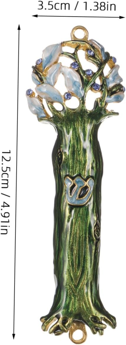 Jewish Mezuzah Decor Metal Plaque Door Accent