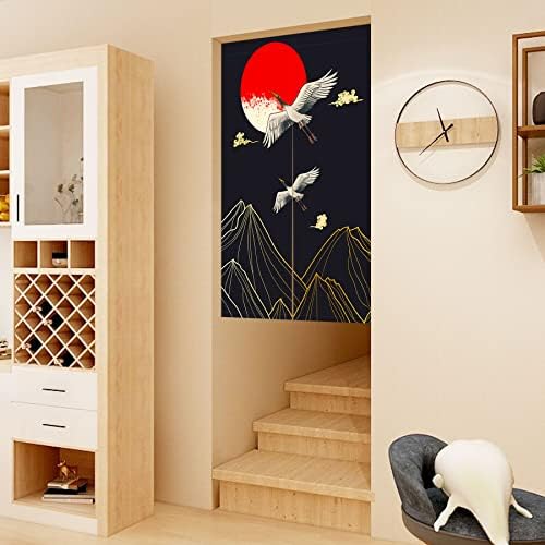 LIGICKY Japanese Style Cranes Door Curtain