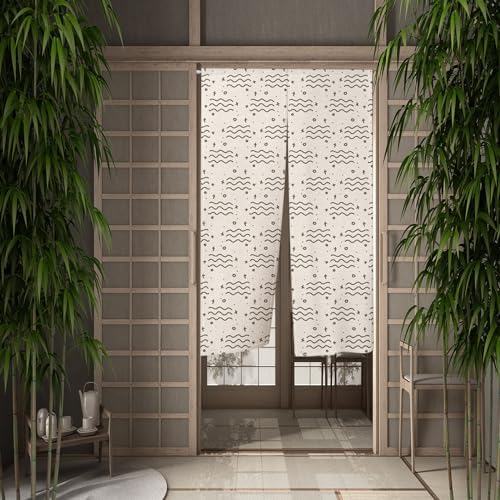 Long Japanese Noren Door Curtain for Privacy and Style