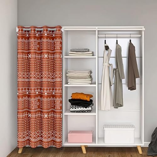 Rusty Red Bohemian Door Curtain with Privacy