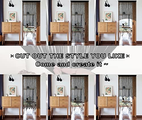 YIIBAII Door String Curtains Black 39x110