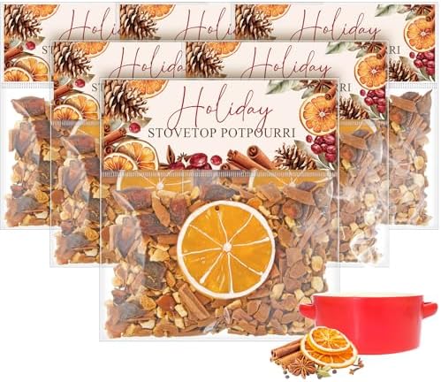 6 Pack Potpourri Simmer Pot Kit - Holiday Scent Stocking Stuffer Gifts