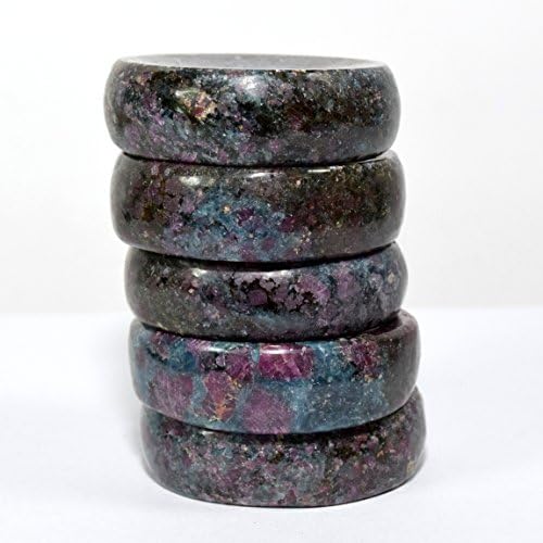 HQRP 36mm Blue Kyanite with Red Ruby Crystal Stand 1PC