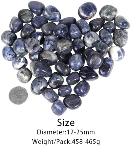 Rockcloud Sodalite Natural Tumbled Crushed Stones 1 lb