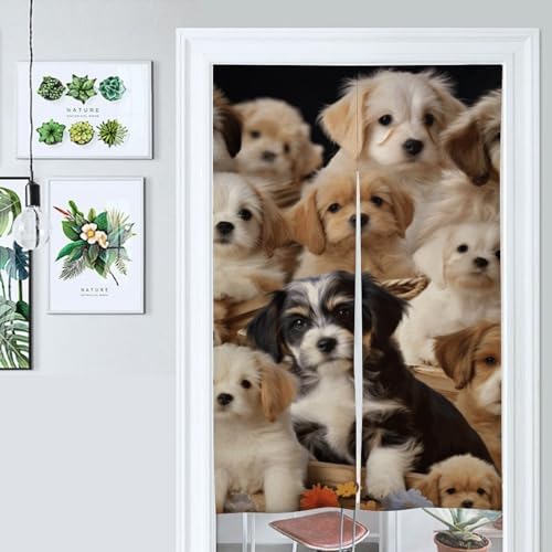 Cute Pet Dog Door Cover Curtain 57x17 Inches