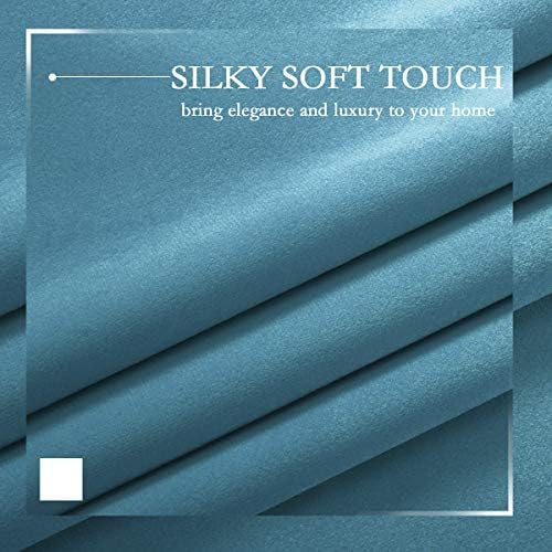 SPXTEX Turquoise Velvet Curtains 84 Inches Grommet Panels