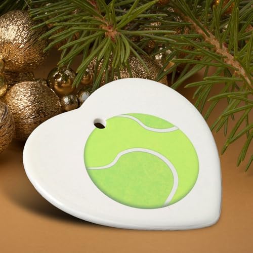 Graphics More Heart-Shaped Porcelain Christmas Tree Ornament - 28 Diameter
