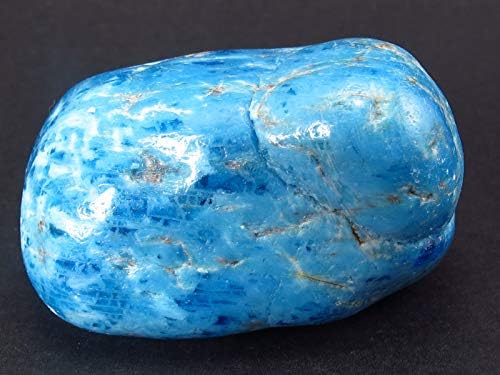 Neon Blue Apatite Tumbled Stone from Brazil 18 Inch