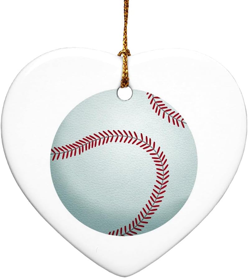 Graphics More Heart-Shaped Porcelain Christmas Ornament 28 Inch
