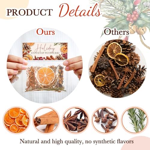 6 Pack Potpourri Simmer Pot Kit - Holiday Scent Stocking Stuffer Gifts
