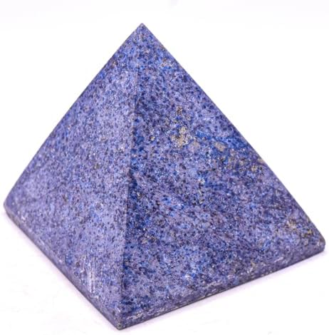 24 Inch Blue Dumortierite Carved Pyramid Gemstone Decor