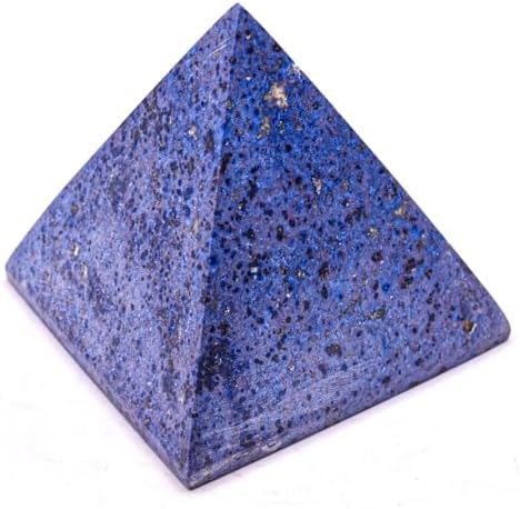 60mm Rich Blue Dumortierite Carved Pyramid Polished Crystal Mineral Specimen - Peru