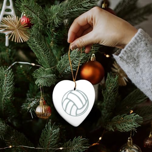 Graphics More Heart-Shaped Porcelain Christmas Ornament 28