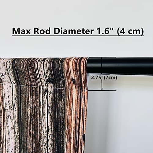 ANHOPE Farmhouse Barn Door Curtains with Rod Pocket