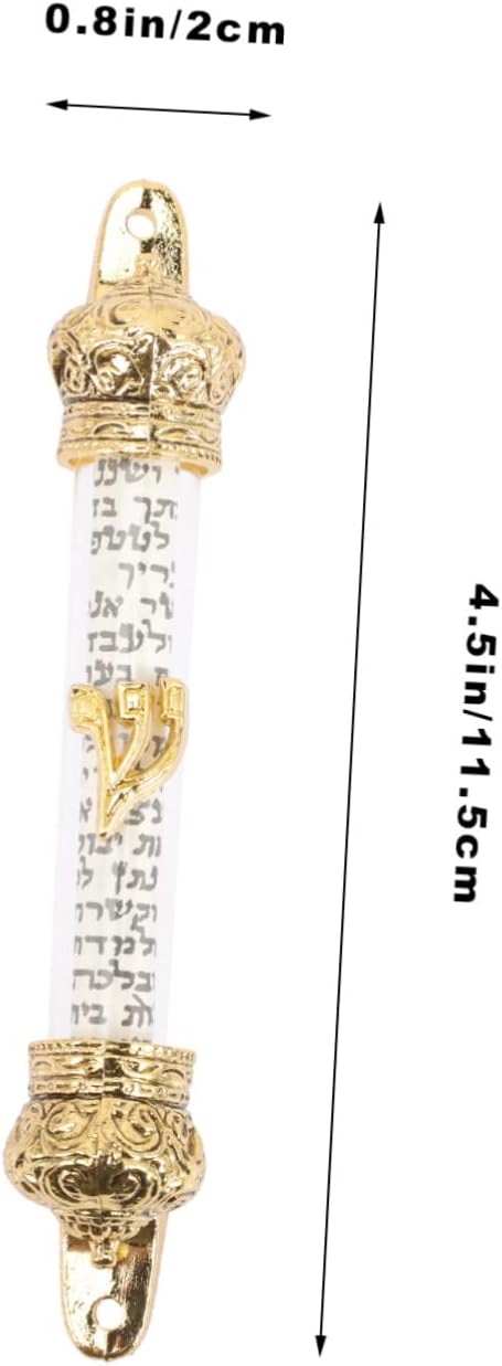ULTECHNOVO Metal Mezuzah Door Decor with Scroll