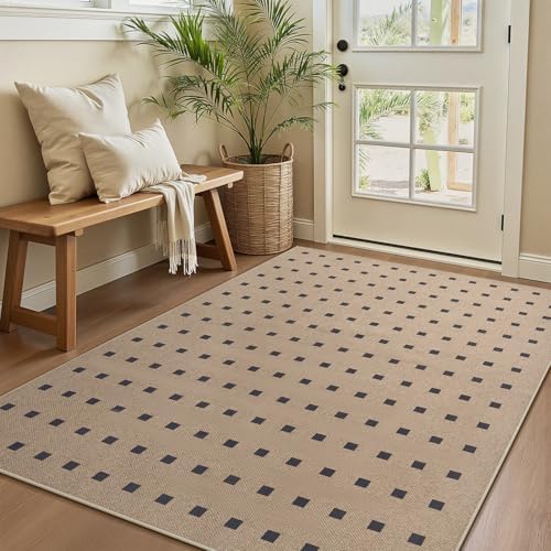 Woven 2x3 Washable Rugs for Entryway and Kitchen