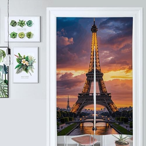 Eiffel Tower Paris Door Curtain 57x17 Inches