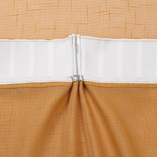Gold Sheer Curtains 90 Inches Long 2 Panels