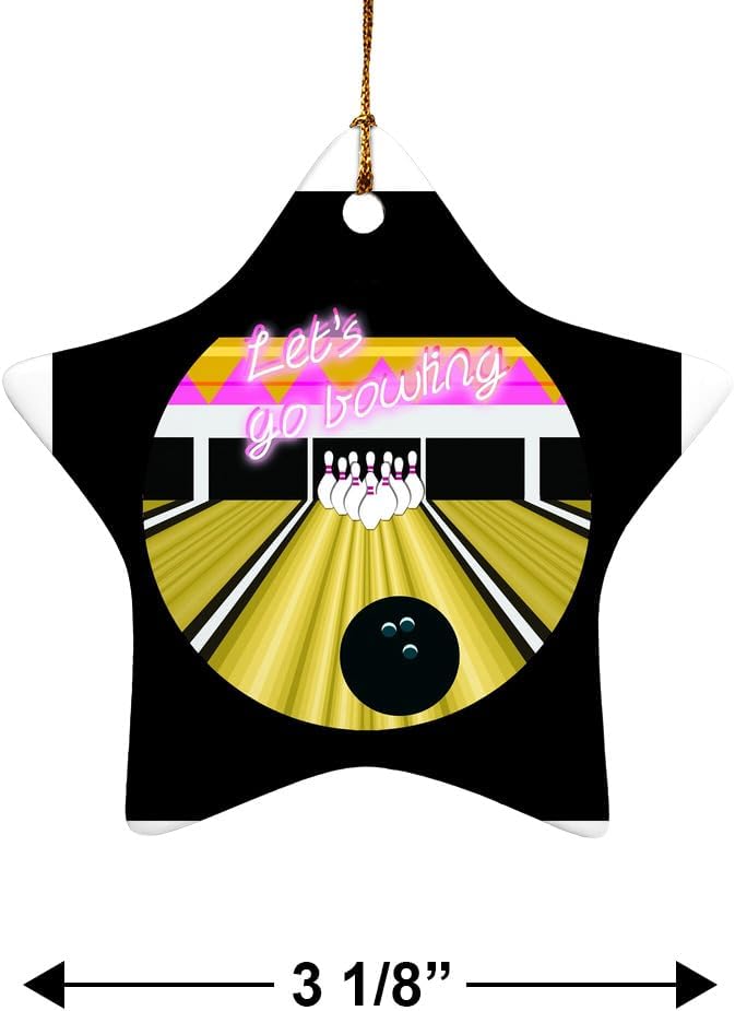 Graphics More Star-Shaped Porcelain Christmas Tree Ornament - 31 Diameter