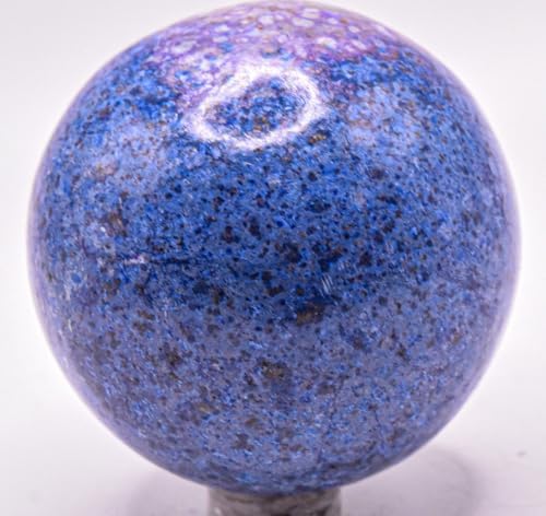 22 Inch Dumortierite Quartz Polished Gemstone Ball - Peru with Stand