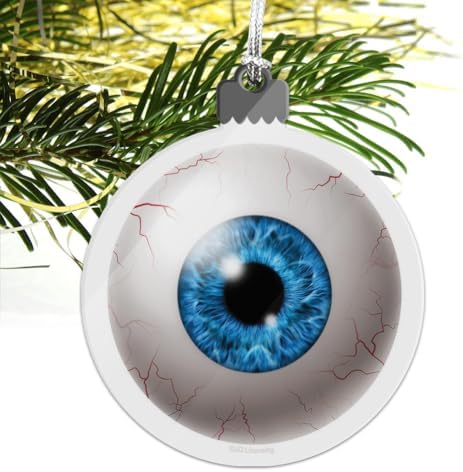 GRAPHICS MORE Blue Eyes Acrylic Christmas Ornament