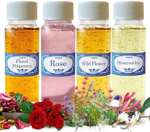 4 Bottles Mix Flowers Concentrated Fragrances 20 Fl Oz Pack
