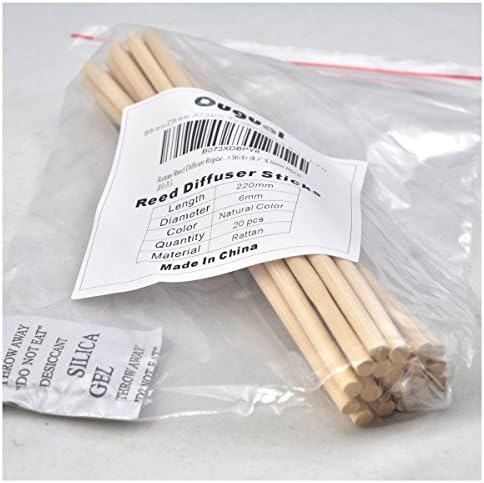 Ougual Rattan Reed Diffuser Sticks 20Pcs Set 87 Inch Natural